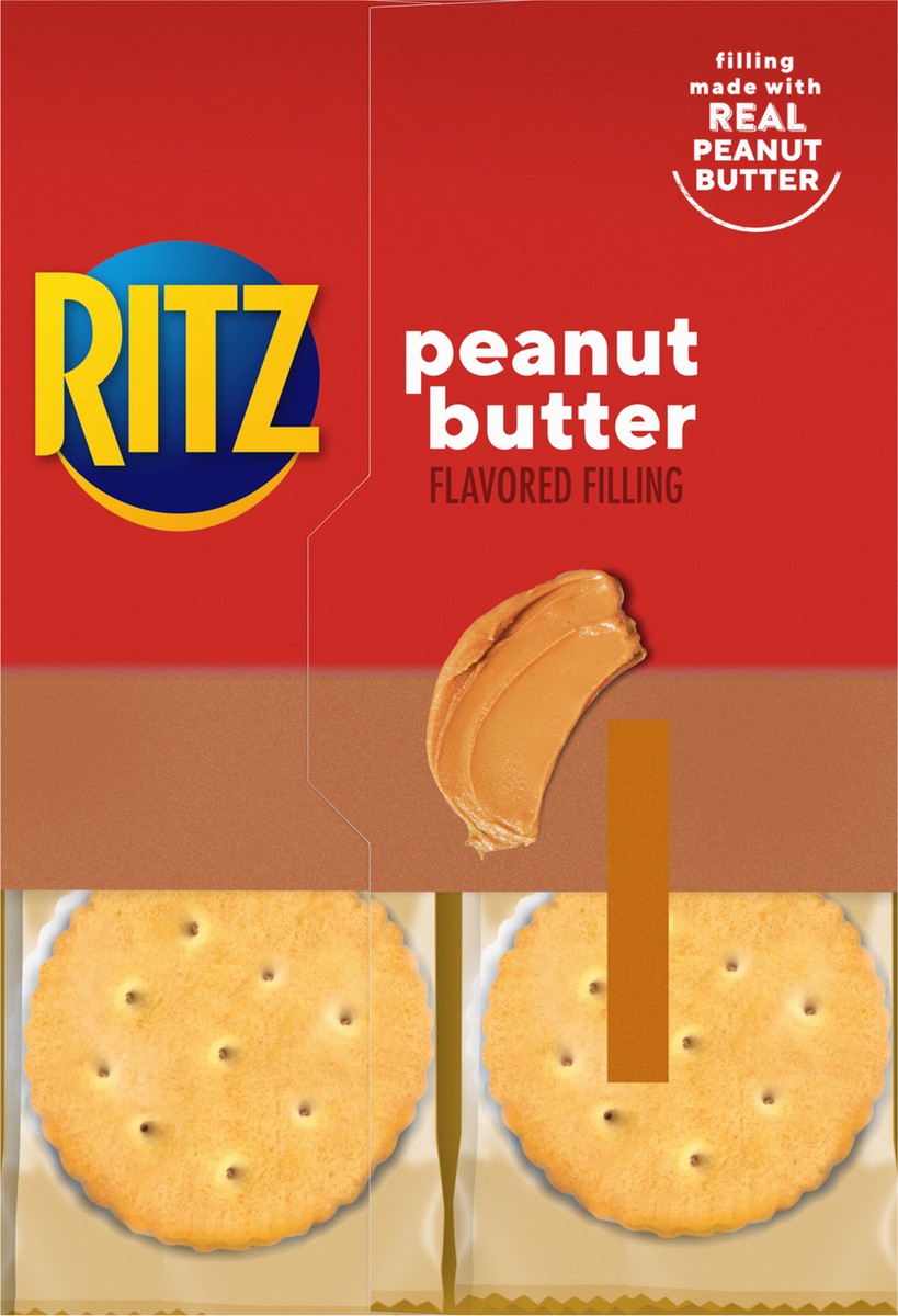 slide 4 of 13, RITZ Peanut Butter Sandwich Crackers, Family Size, 16 - 1.38 oz Snack Packs, 22.08 oz