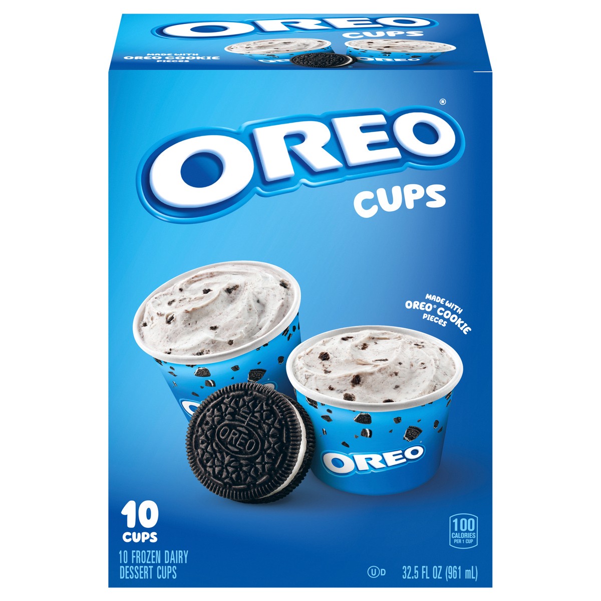 slide 1 of 9, OREO Frozen Dairy Dessert Cups, 10 Count, 32.5 oz, 10 ct
