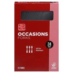 Harris Teeter Occasions Clear Full Size Dinner Forks