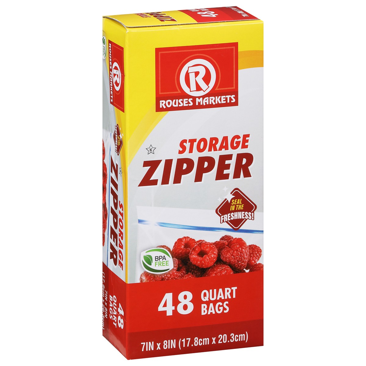 slide 6 of 9, Rouses Markets Quart Storage Zipper Bags 48 ea, 48 ct