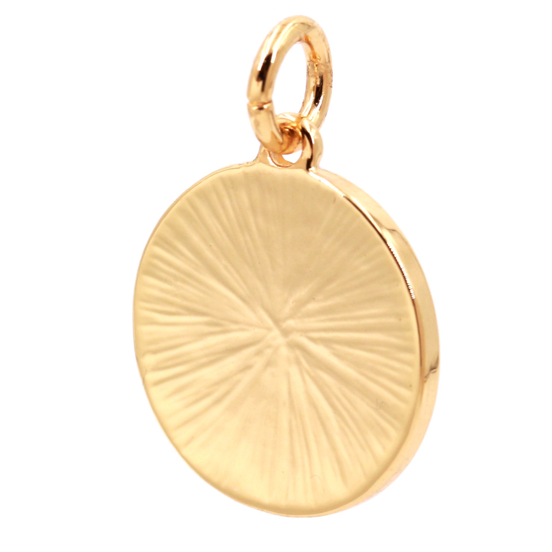 slide 2 of 4, 14k Gold Plated Disc Charm By Bead Landing, 0.61 in x 0.85 in x 0.08 in