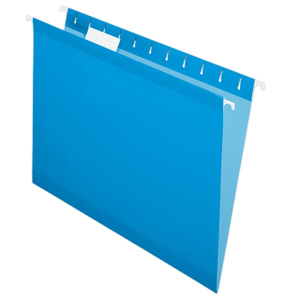 slide 1 of 1, Pendaflex Premium Reinforced Color Hanging Folders, Letter Size, Blue, Pack Of 25, 25 ct