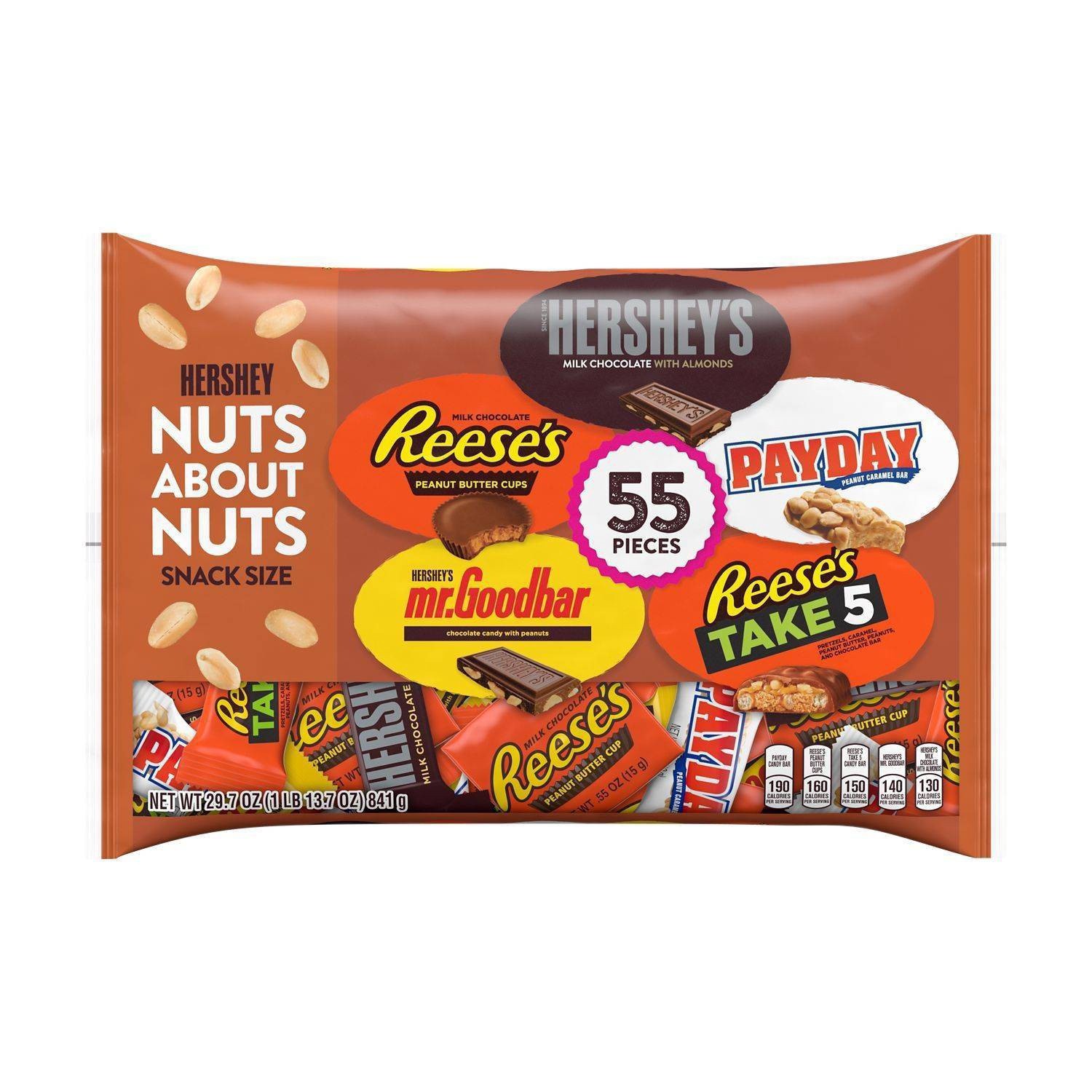 slide 1 of 6, Hershey's Nut Lovers Halloween, 55 ct; 29.7 oz