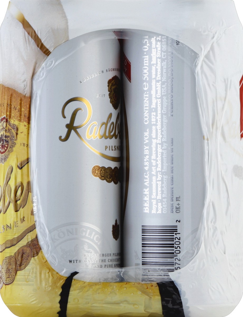 slide 4 of 4, Radeberger Pilsner Beer 6 - 16.9 fl oz Cans, 6 ct