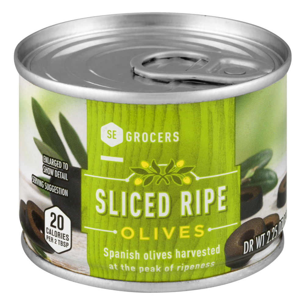 slide 1 of 1, SE Grocers Sliced Ripe Olives, 2.2 oz