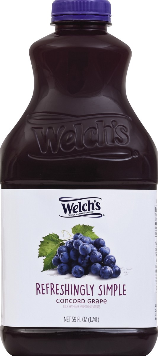 slide 4 of 4, Welch's Refreshingly Simple Grape Bottle, 59 fl oz