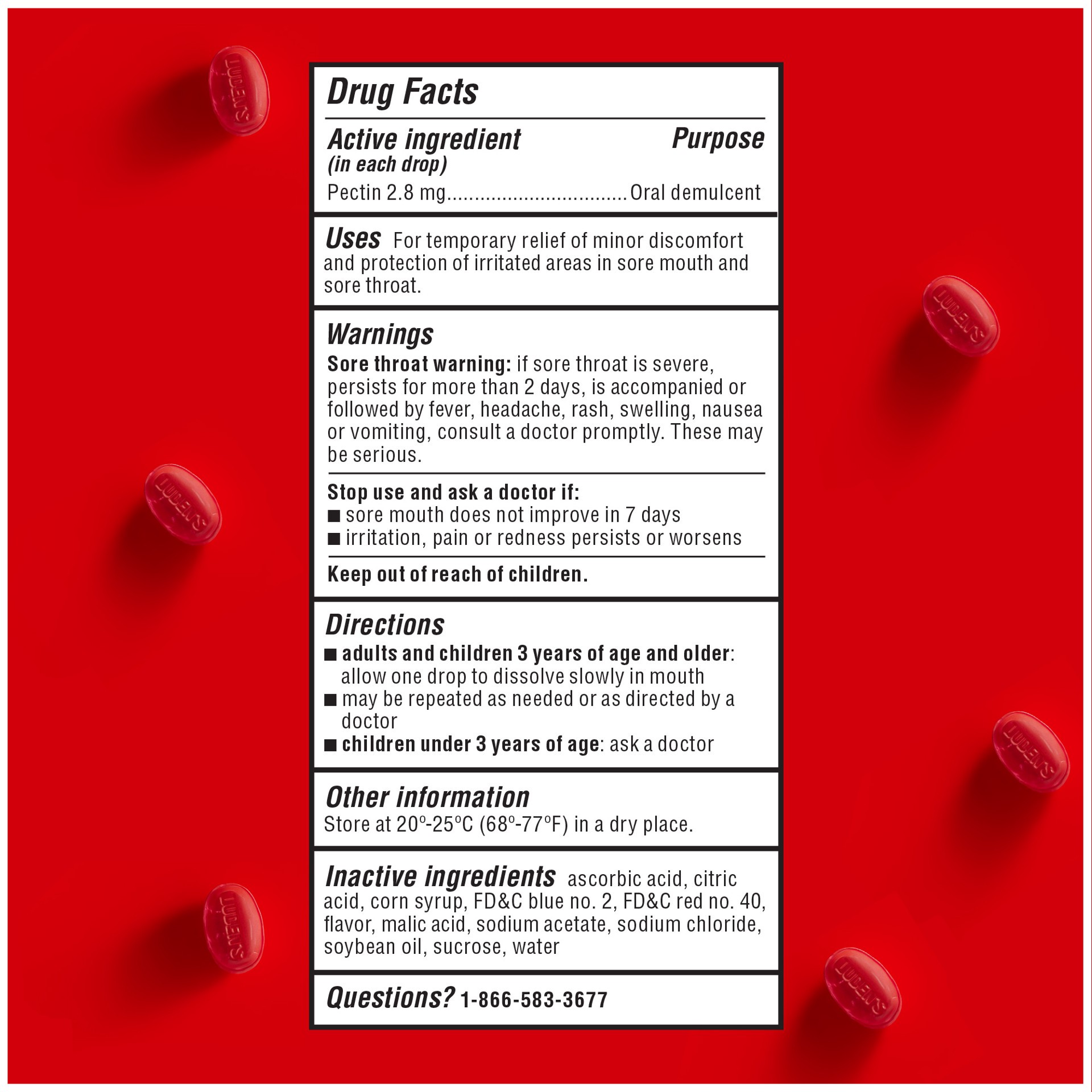 slide 5 of 10, Luden's Throat Drops Wild Cherry, 30 ct