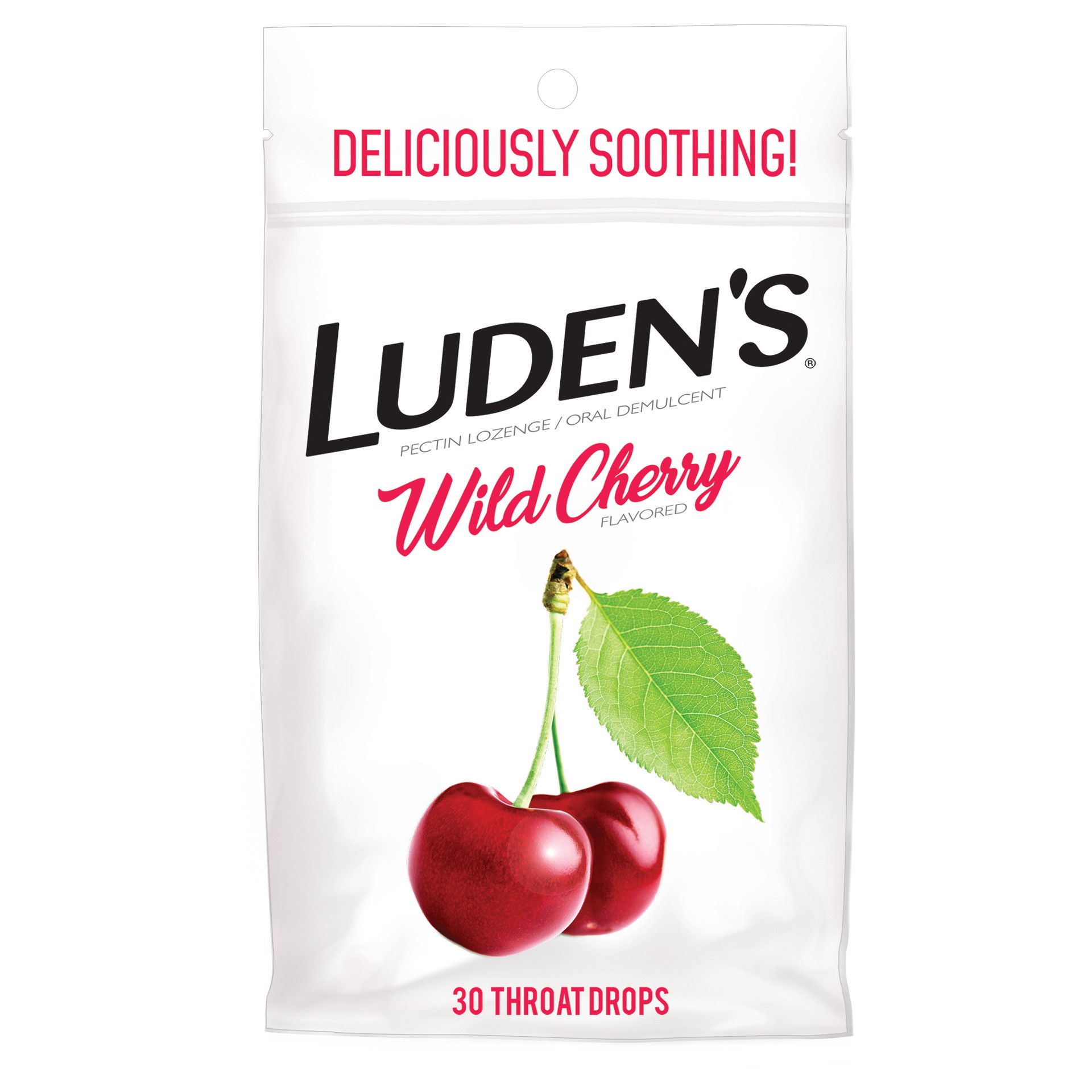 slide 1 of 10, Luden's Throat Drops Wild Cherry, 30 ct