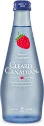 Clearly Canadian Summer Strawberry Sparkling Water Beverage 11 fl oz Bottle