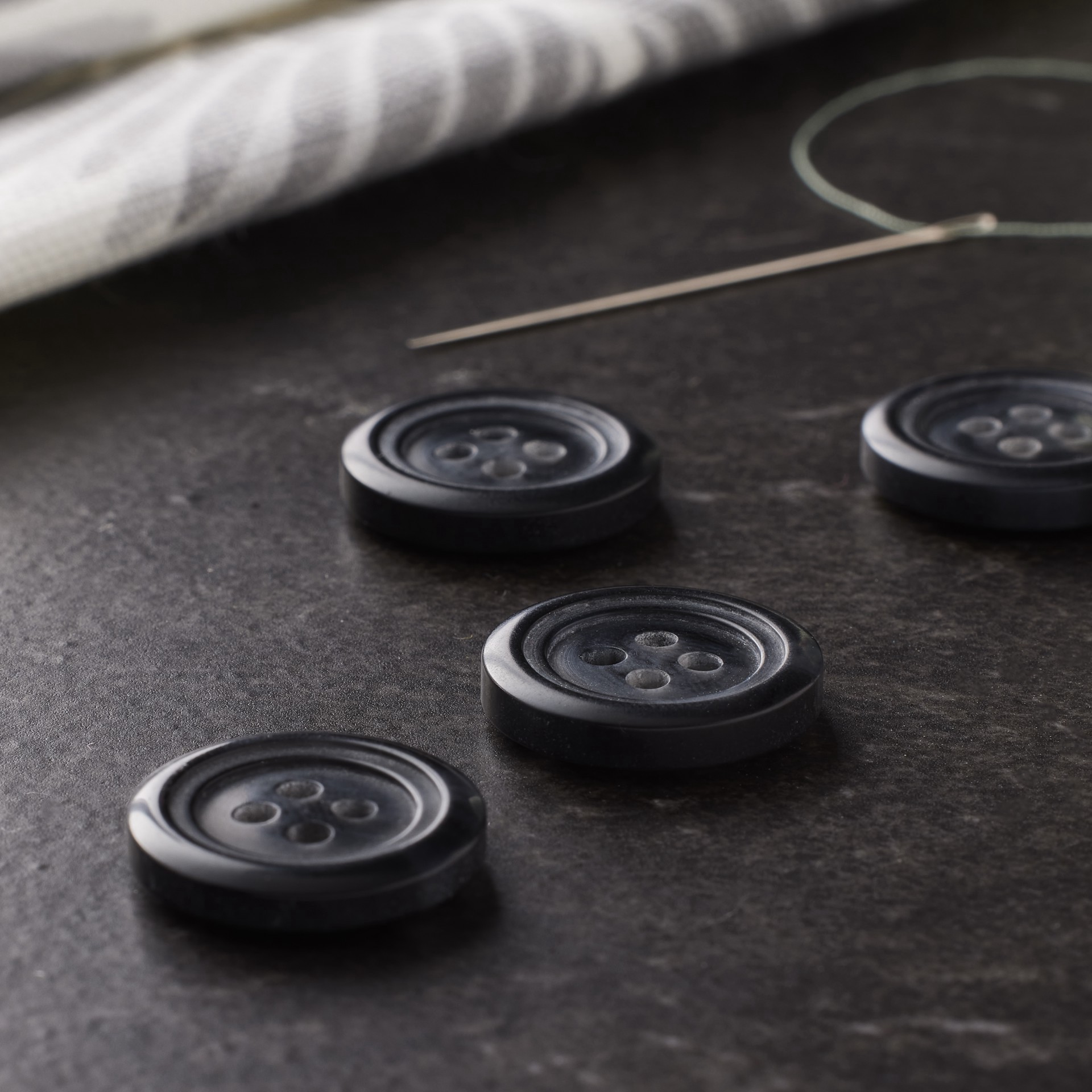 slide 2 of 2, Blumenthal Lansing 4 Hole Buttons, Black 4 Pack, 4 ct