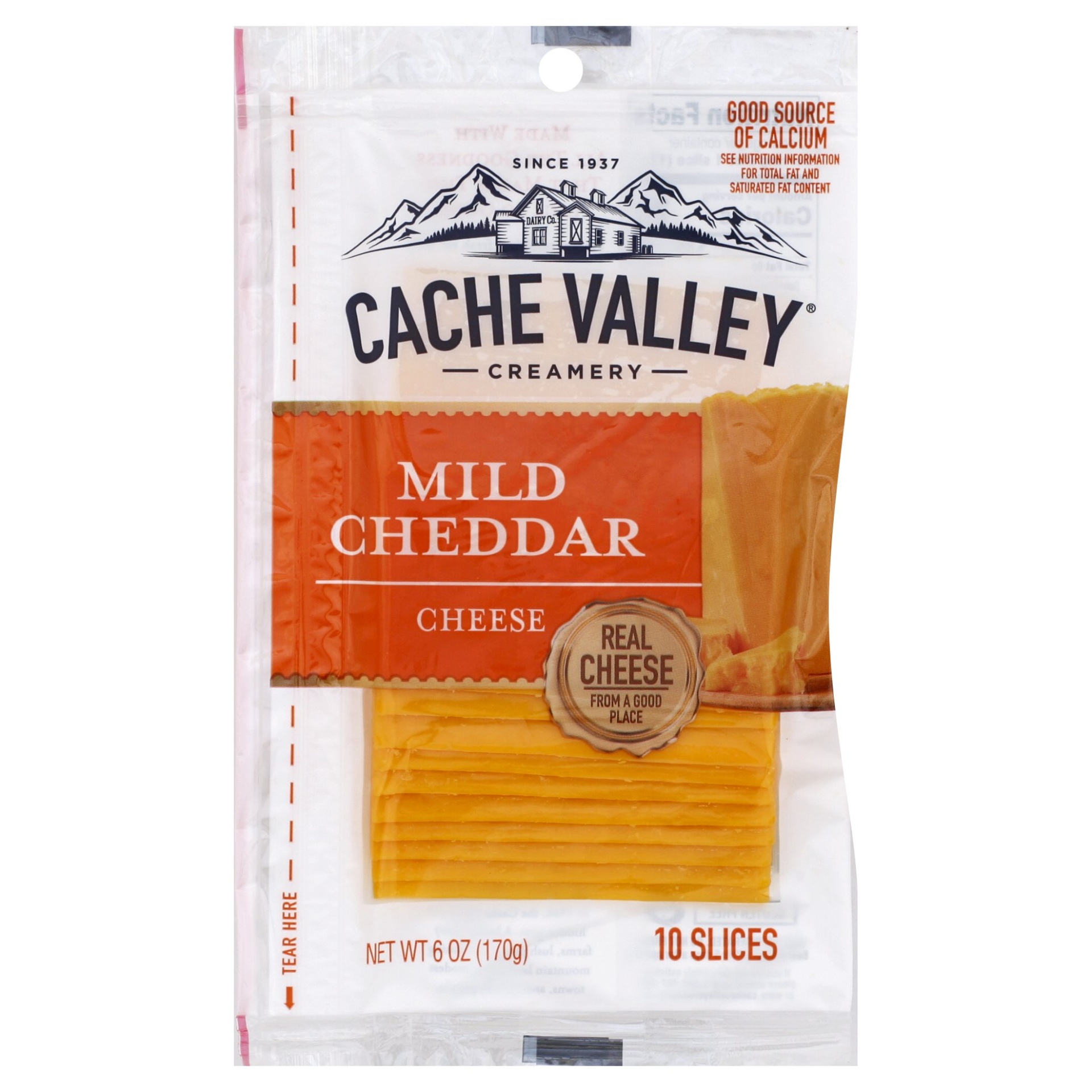 slide 1 of 1, Cache Valley Mild Cheddar Cheese Slices, 6 oz