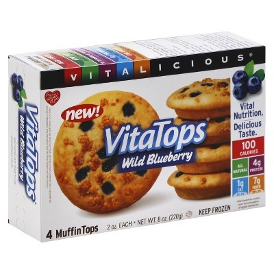 slide 1 of 1, VitaTops Wild Blueberry Muffin Tops, 4 ct; 2 oz