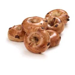Giant Bakery Junior Mini Cinnamon Raisin Bagels - 10 ct