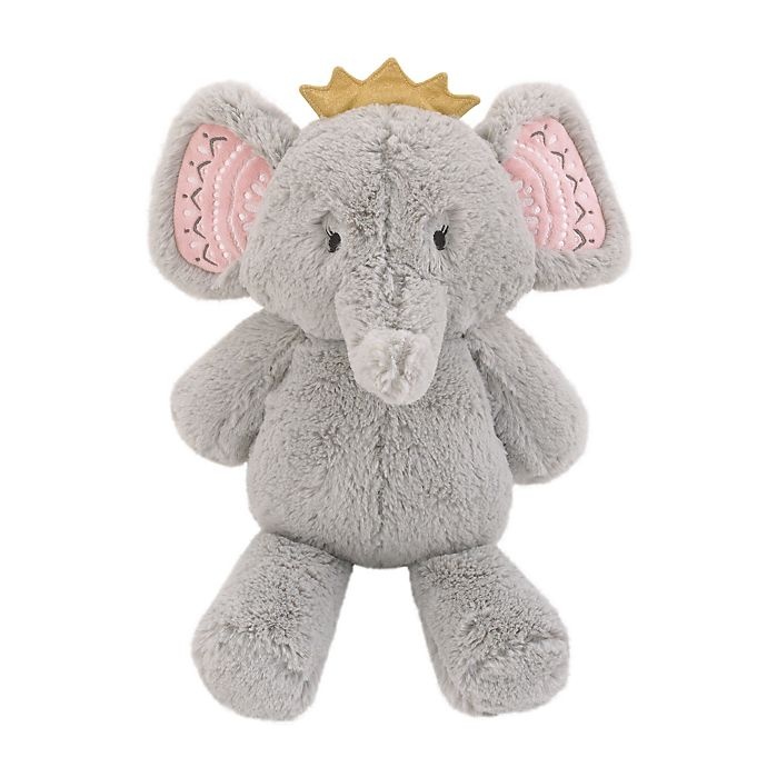 slide 1 of 5, NoJo Tropical Princess Elephant Plush Toy - Grey, 1 ct