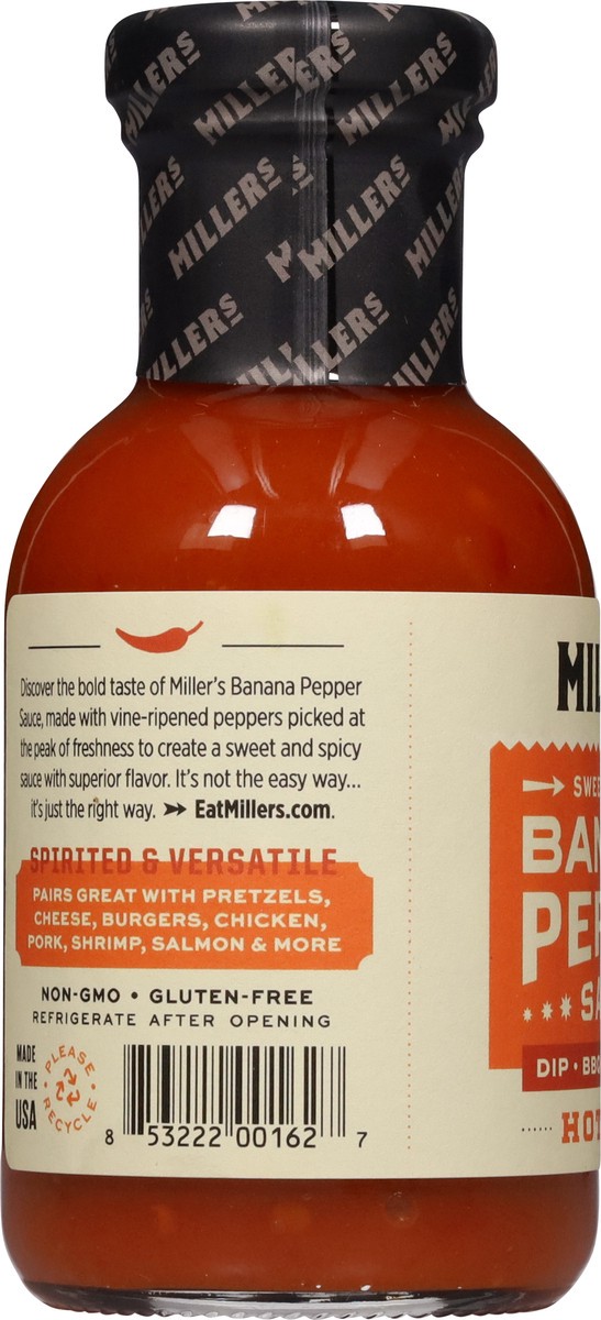 slide 10 of 13, Miller's Hot Banana Pepper Sweet & Spicy Sauce 9.5 oz, 9.5 oz