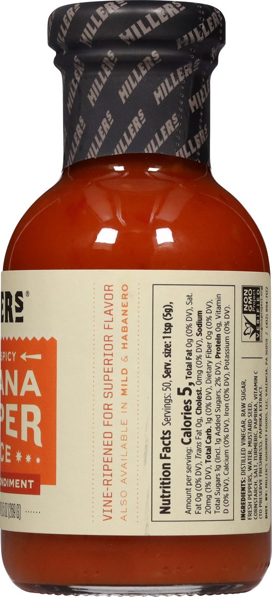 slide 2 of 13, Miller's Hot Banana Pepper Sweet & Spicy Sauce 9.5 oz, 9.5 oz