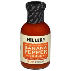 Miller's Hot Banana Pepper Sweet & Spicy Sauce 9.5 oz