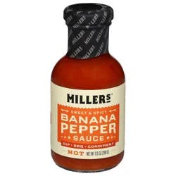 Miller's Hot Banana Pepper Sweet & Spicy Sauce 9.5 oz