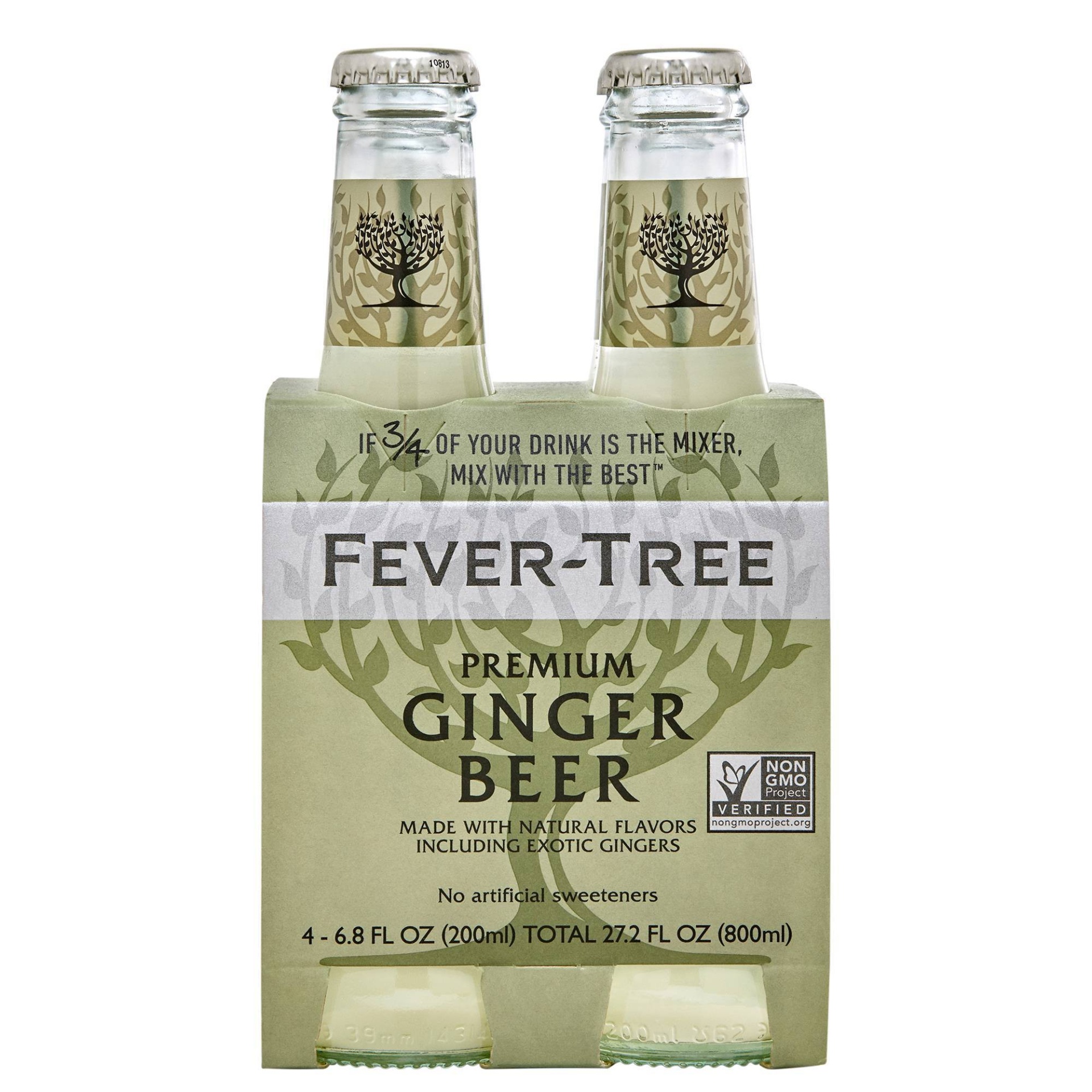 slide 1 of 3, Fever-Tree Premium Ginger Beer 4 - 6.8 fl oz Bottles, 