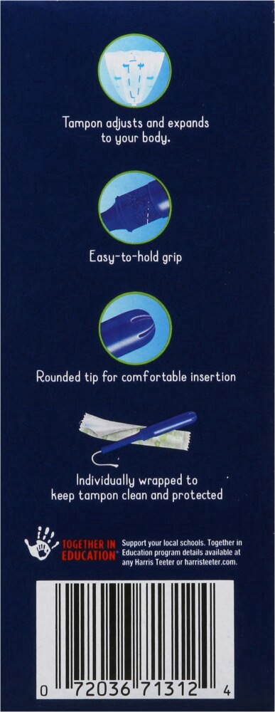 slide 2 of 4, Harris Teeter™ Tampons Super Absorbency Unscented, 18 ct