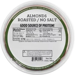 DSD Merchandisers No Salt Roasted Almonds 10 oz