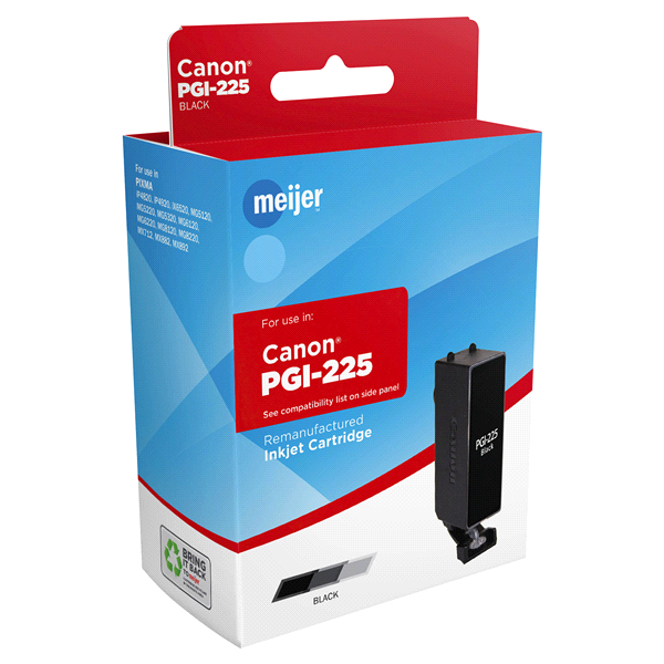 slide 1 of 1, Meijer Brand Canon PGI-225 Inkjet Cartridge, Black, 1 ct