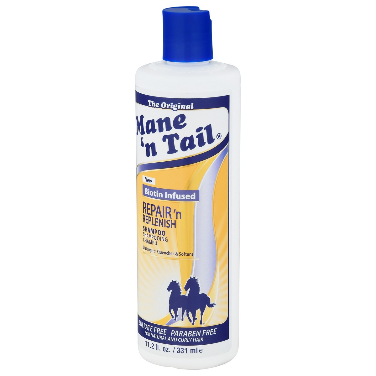 slide 3 of 9, Mane 'n Tail Biotin Infused Repair & Replenish Shampoo, 11.2 oz