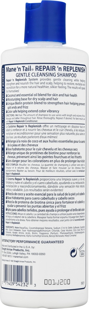 slide 5 of 9, Mane 'n Tail Biotin Infused Repair & Replenish Shampoo, 11.2 oz
