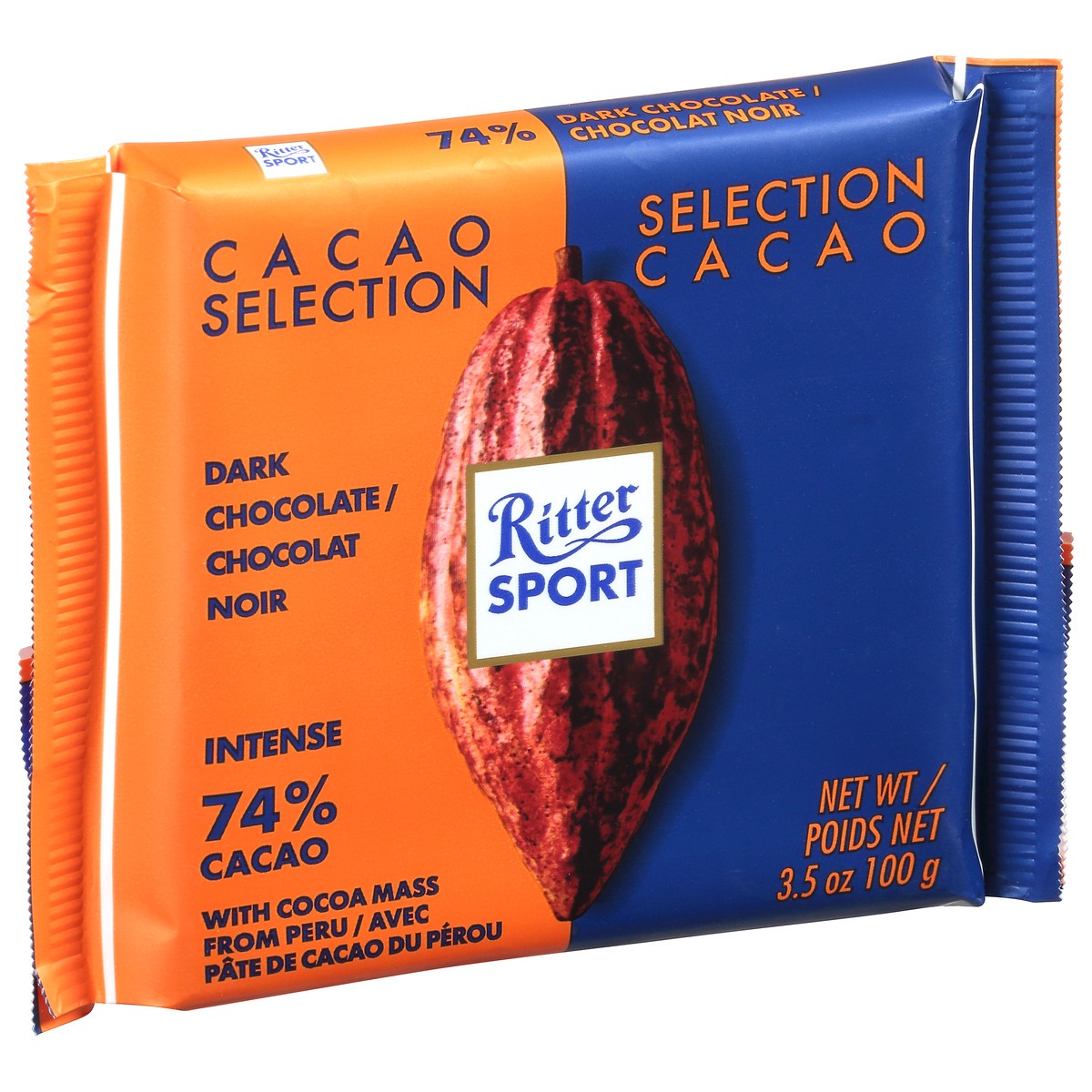 slide 2 of 13, Ritter Sport 74% Cacao Intense Dark Chocolate 3.5 oz, 3.5 oz