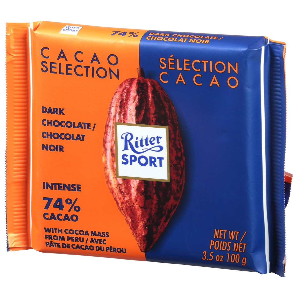 slide 3 of 13, Ritter Sport 74% Cacao Intense Dark Chocolate 3.5 oz, 3.5 oz