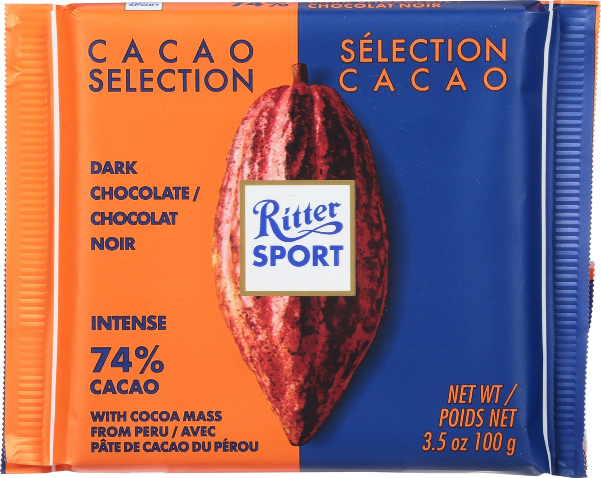 slide 13 of 13, Ritter Sport 74% Cacao Intense Dark Chocolate 3.5 oz, 3.5 oz