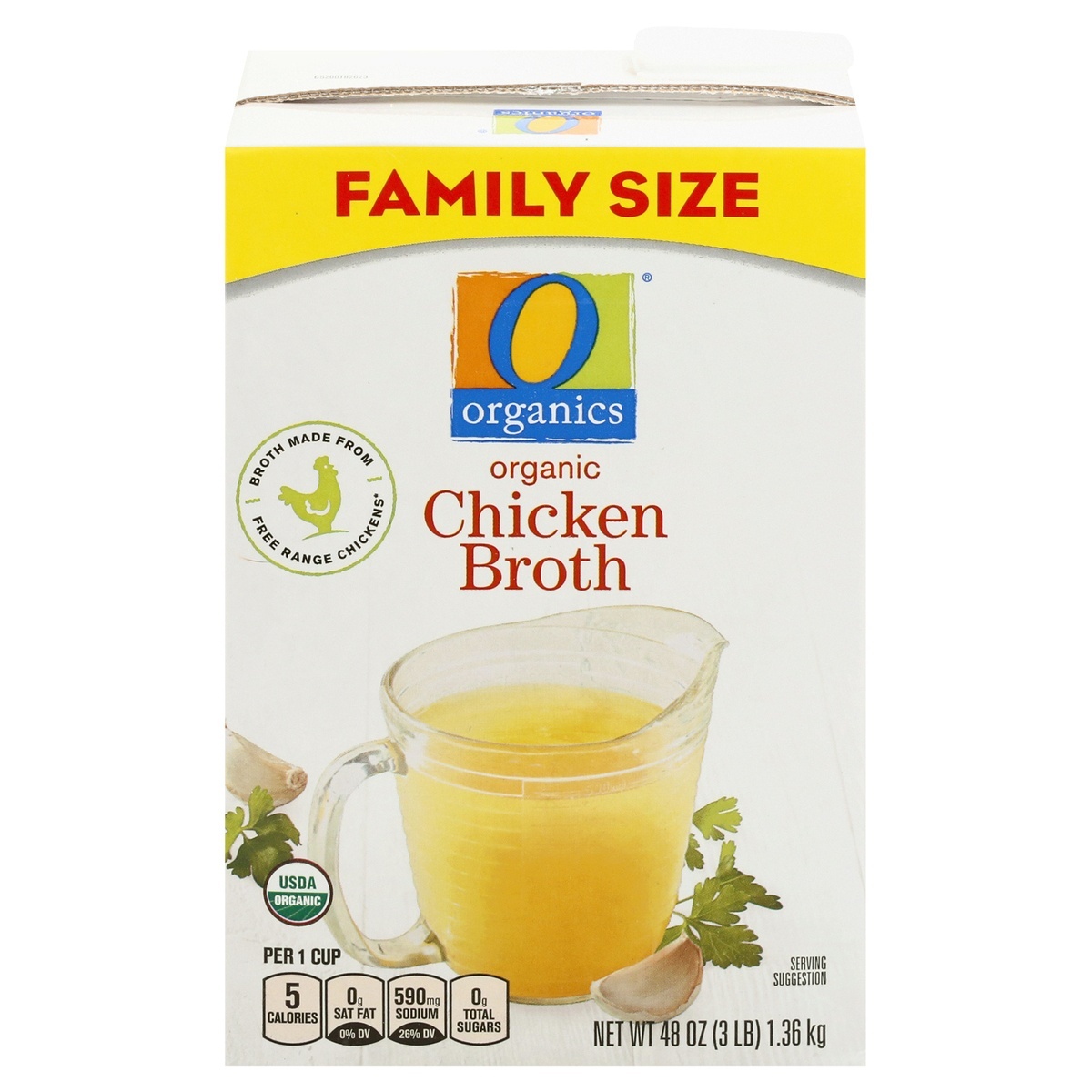 slide 1 of 9, O Organics Organic Broth Chicken Flavored, 