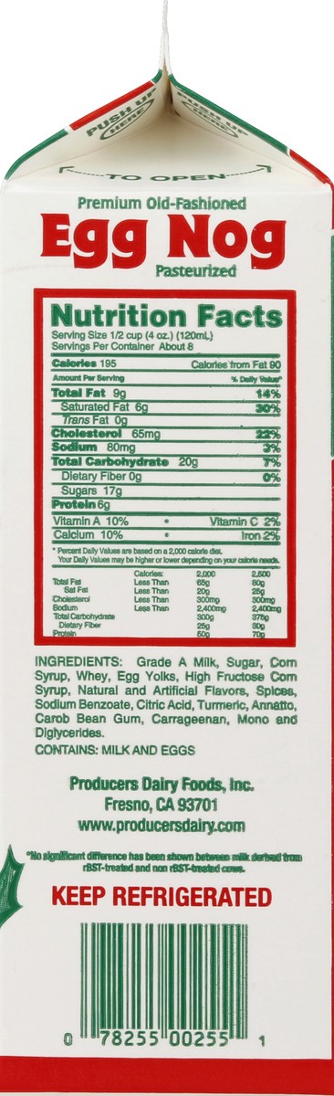 slide 2 of 4, Producers Dairy Egg Nog 1 qt, 1 qt