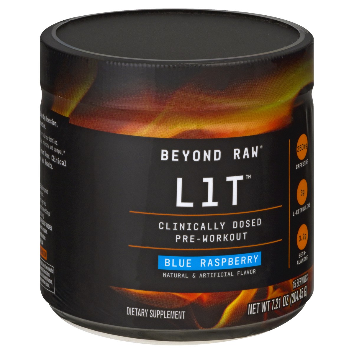 slide 8 of 9, GNC Lit Blue Raspberry Pre-Workout 7.21 oz, 7.21 oz