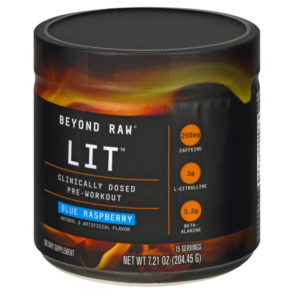 slide 2 of 9, GNC Lit Blue Raspberry Pre-Workout 7.21 oz, 7.21 oz