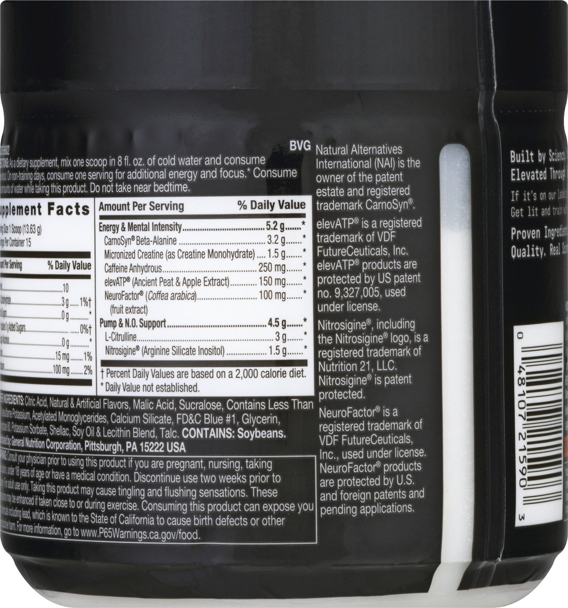 slide 4 of 9, GNC Lit Blue Raspberry Pre-Workout 7.21 oz, 7.21 oz