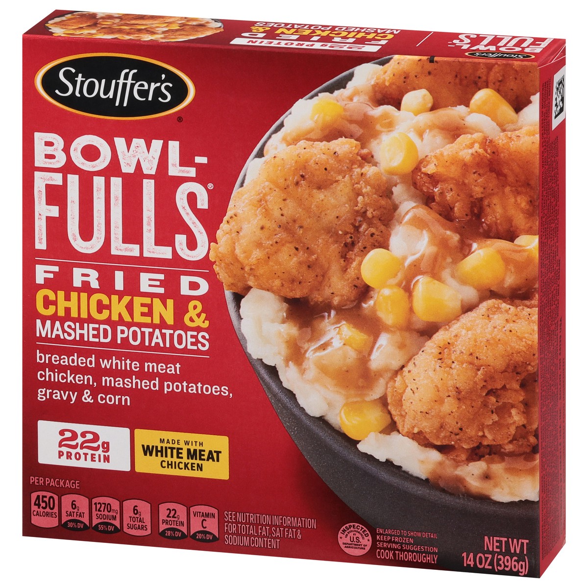 slide 3 of 9, Stouffer's Bowl-Fulls Fried Chicken & Mashed Potatoes Frozen Meal, 14 oz