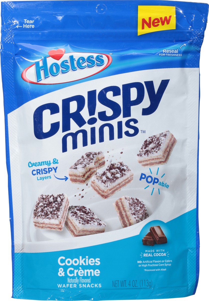 slide 8 of 11, Hostess Crispy Minis Cookies & Creme Wafer Snacks 4 oz, 4 oz