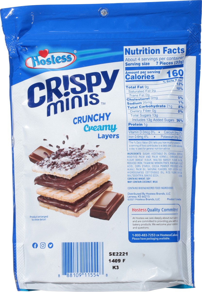 slide 4 of 11, Hostess Crispy Minis Cookies & Creme Wafer Snacks 4 oz, 4 oz