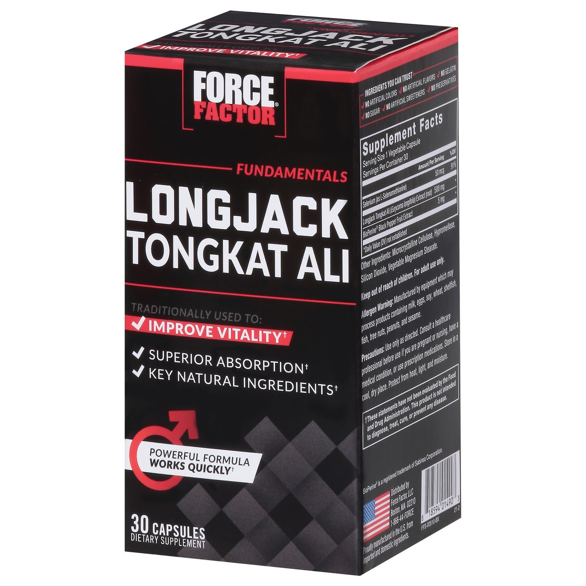 slide 4 of 4, Force Factor Fundamentals Longjack Tongkat Ali 30 Capsules, 30 ct