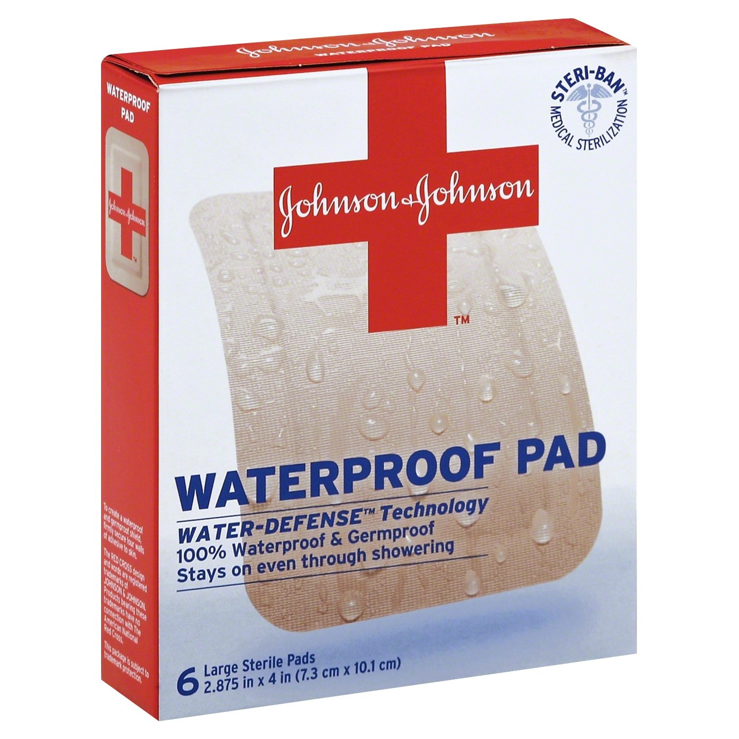 Johnson & Johnson BandAid Large First Aid Waterproof Pad 6 ct Shipt