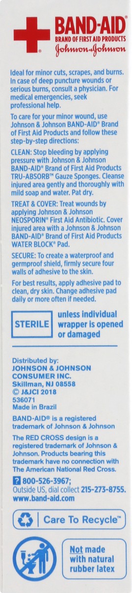 slide 2 of 9, Johnson & Johnson Band-Aid Large First Aid Waterproof Pad, 6 ct