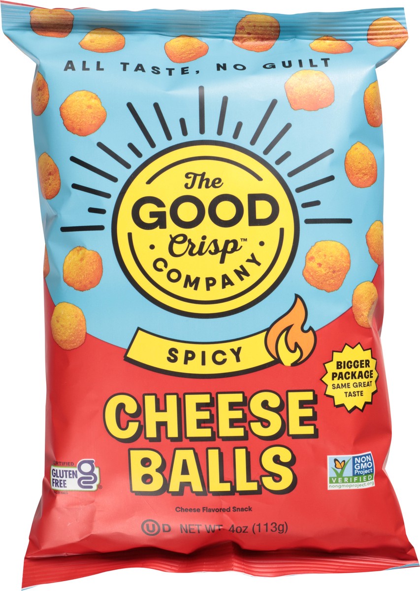 slide 9 of 14, The Good Crisp Company Spicy Cheese Balls 4 oz, 4 oz