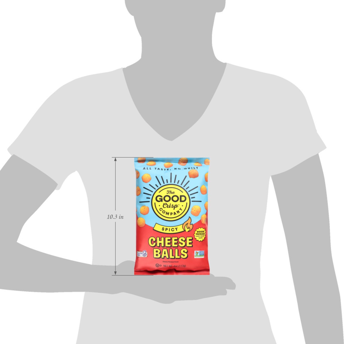 slide 10 of 14, The Good Crisp Company Spicy Cheese Balls 4 oz, 4 oz