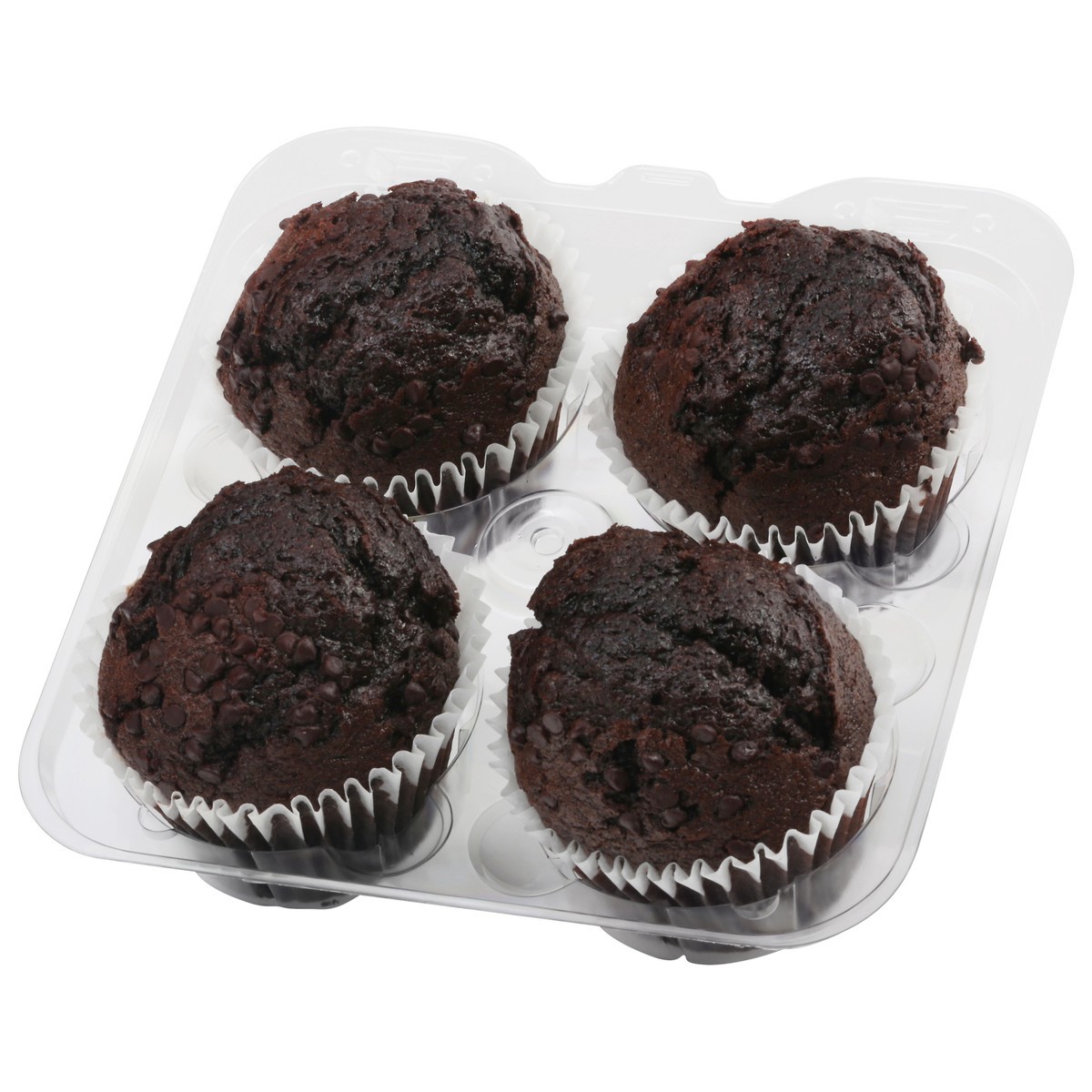 slide 2 of 7, Bakery Fresh Goodness Double Chocolate Muffins 4 ea, 4 ct