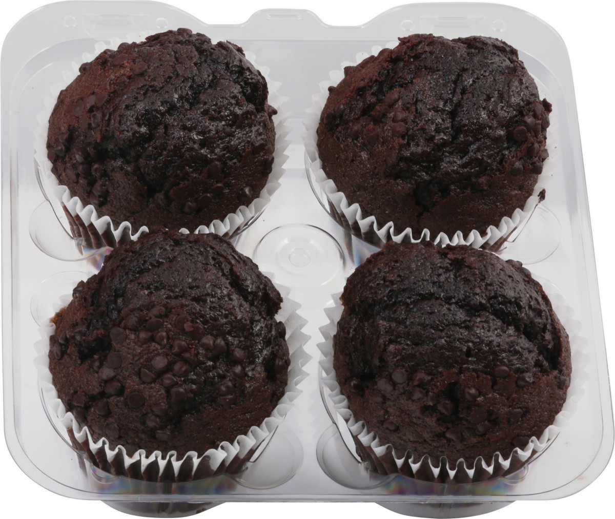 slide 4 of 7, Bakery Fresh Goodness Double Chocolate Muffins 4 ea, 4 ct