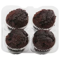 Bakery Fresh Goodness Double Chocolate Muffins 4 ea