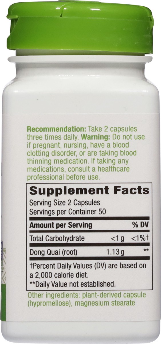 slide 3 of 12, Nature's Way 1130 mg Dong Quai Root 100 Vegan Capsules, 100 ct