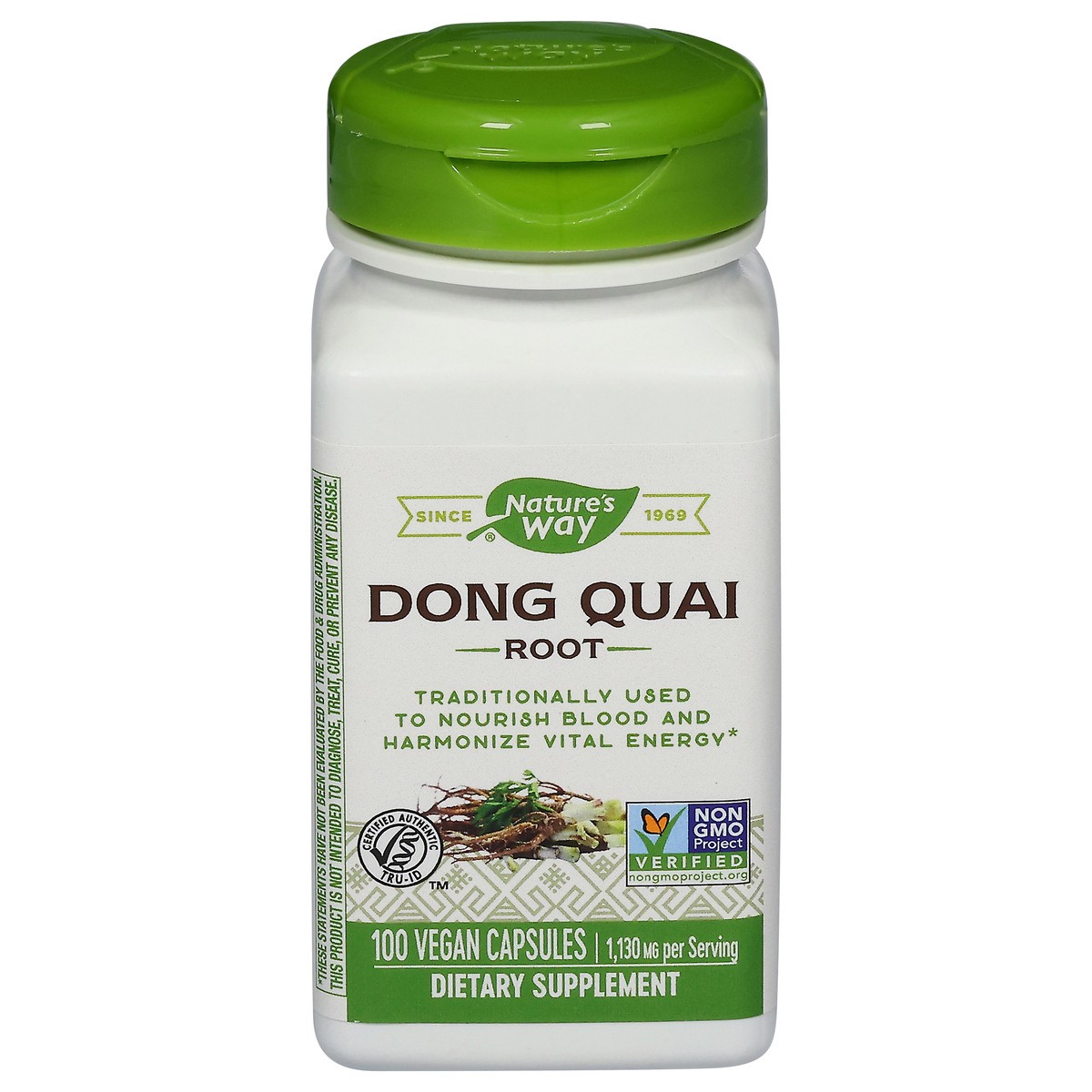 slide 1 of 12, Nature's Way 1130 mg Dong Quai Root 100 Vegan Capsules, 100 ct