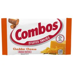 COMBOS Stuffed Snacks Cheddar Cheese Baked Pretzel Snacks, 1.8 oz Bag